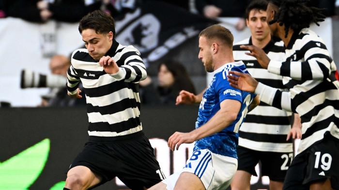Aksi Kenan Yildiz pada pertandingan Juventus vs Como, giornata 26 Liga Italia Serie A, di Allianz Stadium, Sabtu (21/2/2026).