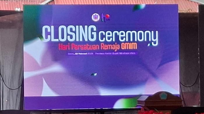 HPR GMIM - Closing Ceremony Hari Persatuan Remaja (HPR) Sinode GMIM tahun 2026 di Kabupaten Minahasa Utara (Minut), Provinsi Sulawesi Utara (Sulut) Sabtu 21 Februari 2026. Simak daftar juara 20 lomba dalam kegiatan Hari Persatuan Remaja (HPR) Sinode GMIM tahun 2026. Peringkat 1, 2 dan 3. (Dok. Pemkab Minut)