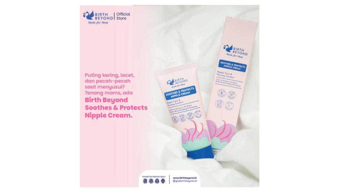 Ilustrasi Birth Beyond Soothes & Protects Nipple Cream untuk ibu menyusui