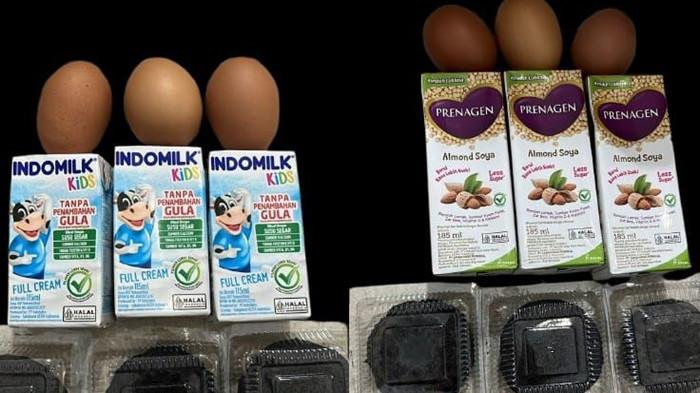 Tampak menu MBG di SDN 002 Nunukan pada hari pertama Ramadan