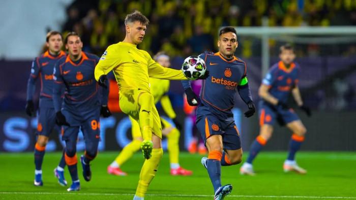 BERDUEL - Potret aksi duel Bodo/Glimt vs Inter Milan pada leg pertama play-off babak 16 besar Liga Champions, Kamis (19/2/2026) dini hari WIB. Bodo/Glimt sukses menang dengan skor 3-1 atas Inter Milan.