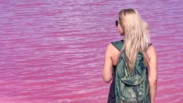 Pink Lake Mexico