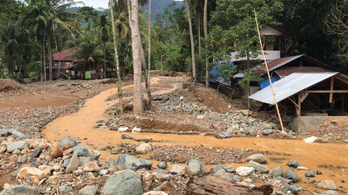 BANJIR PASAR LALANG- Penampakan kawasan Pasar Lalang, Kecamatan Kuranji, Kota Padang, Senin (9/2/2026).