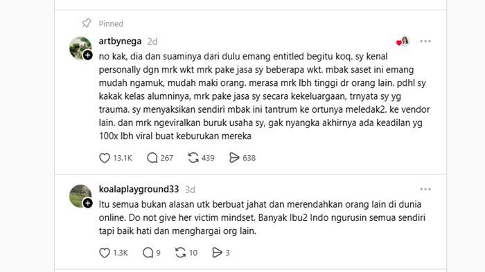 POSTINGAN ALUMNI LPDP - Tangkap layar komentar seorang netizen yang mengaku sebagai kakak kelas sekaligus mantan penyedia jasa layanan untuk Dwi Sasetyaningtyas dan keluarga bongkar kelakuan Tyas dikenal temperamental