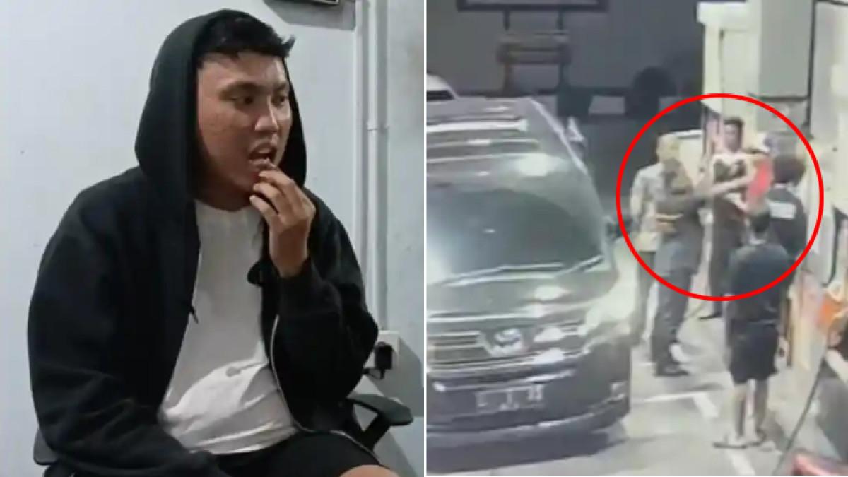 PENGANIAYAAN SPBU CIPINANG - Korban penganiayaan di SPBU Cipinang, Minggu (23/2/2026).