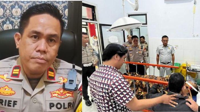 KECELAKAAN MAUT - Kolase Kasat Lantas Polres Seluma Iptu Arief Abdullah (kiri) dan korban Figar Wibowo saat dibawa di Rumah sakit (kanan).