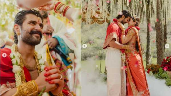 लग्नानंतर रश्मिका आणि विजयने इंस्टाग्रामवर पहिले लग्न फोटो शेअर केले. या फोटोंमध्ये दोघेही आनंदी आणि भावुक दिसत आहेत. रश्मिकाने कोडावा स्टाइलसाडी परिधान केली होती जी तिच्या सासूने भेट दिली होती. 