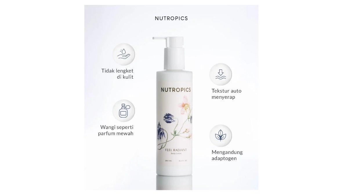 Ilustrasi kelebihan dari produk Nutropics Feel Radiant Body Lotion 250 ml