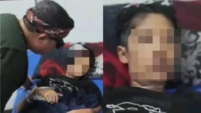 KEKEJAMAN IBU TIRI - Kolase foto Bocah 12 tahun yang dianiaya ibu tirinya di Sukabumi, diambil dari database Tribun Bogor. Terungkap alasan pelaku tega aniaya korban.