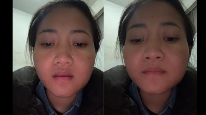 KORBAN TPPO - Tangkapan layar sebuah video seorang perempuan yang mengatasnamakan Vina, warga Kabupaten Cirebon yang menangis meminta pertolongan karena mengaku menjadi korban praktik 'pengantin pesanan' dan kini berada di China.