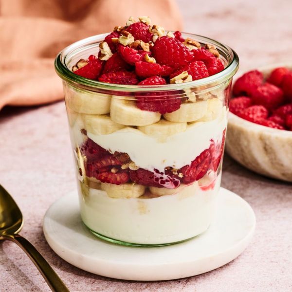 Recipe image of Gut-Healthy Breakfast Credit: Photographer: Morgan Hunt Ward, Prop Stylist: Abby Armstrong, Food Stylist: Ruth Skipworth.