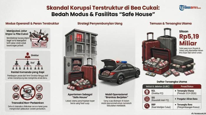 PRAKTIK KORUPSI DI BEA CUKAI - Komisi Pemberantasan Korupsi (KPK) menduga kuat bahwa praktik tindak pidana korupsi di lingkungan Direktorat Jenderal Bea dan Cukai (DJBC) terjadi secara terstruktur dan sangat terorganisir alias tidak berjalan acak.
