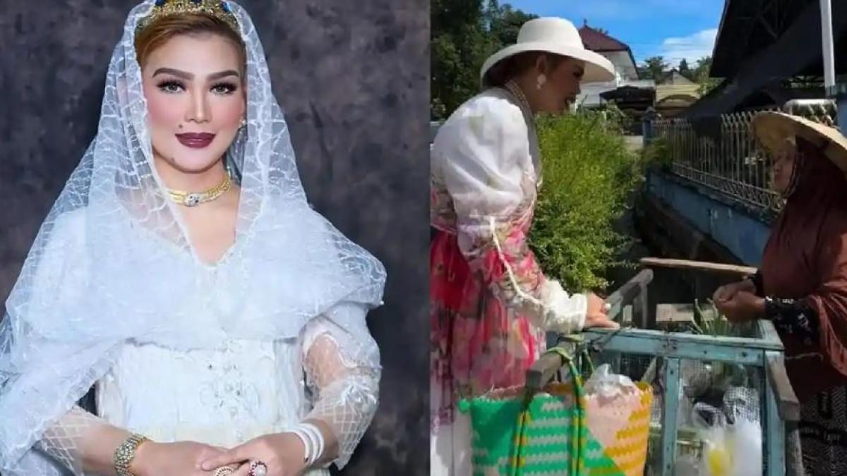 BAK NONI BELANDA - Berikut ini sosok Sosok Sarifah Suraidah, Istri Gubernur Kaltim Disorot, Berbusana Bak Noni Belanda saat Berbagi.