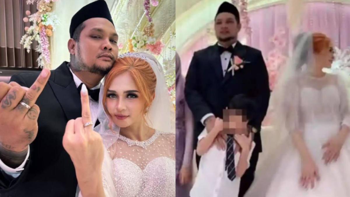 VIRGOUN NIKAHI LINDY - Isu Lindy Fitriyana hamil duluan mencuat, penampakan perut istri Virgoun di hari pernikahan disorot