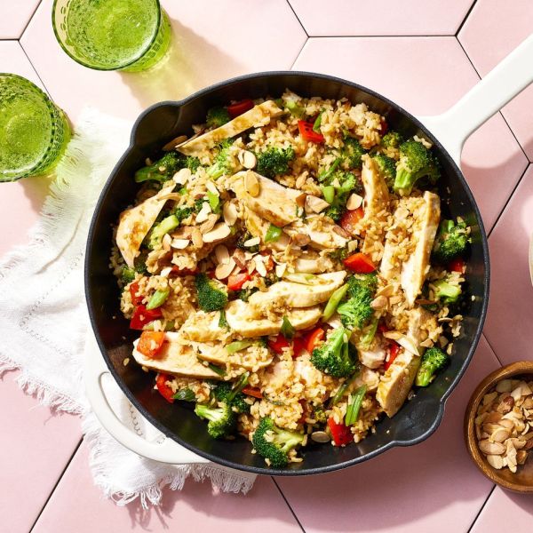 a recipe photo of the Teriyaki Chicken Casserole with Broccoli Credit: Photographer: Brie Goldman, Food Stylist: Lauren McAnelly, Prop Stylist: Gabriel Greco