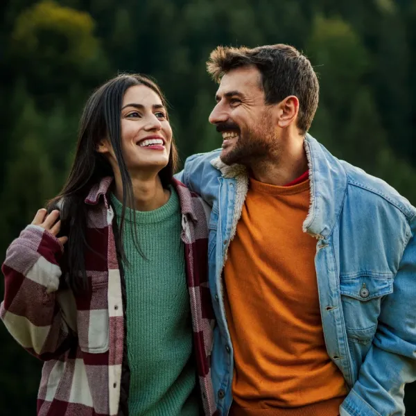 woman in a healthy balanced relationship living happy life