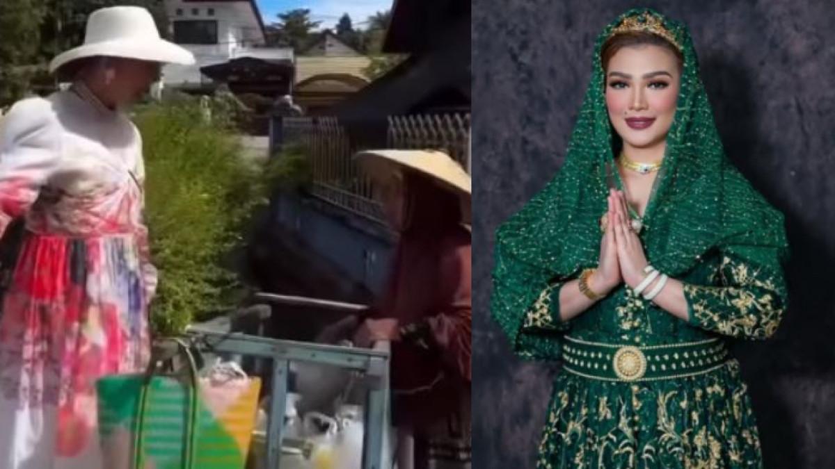 ISTRI GUBERNUR KALTIM - Outfit istri Gubernur Kaltim, Sarifah Suraidah, saat terjun ke masyarakat disebut mirip noni Belanda, Widy Vierratale mengaku memiliki baju serupa.