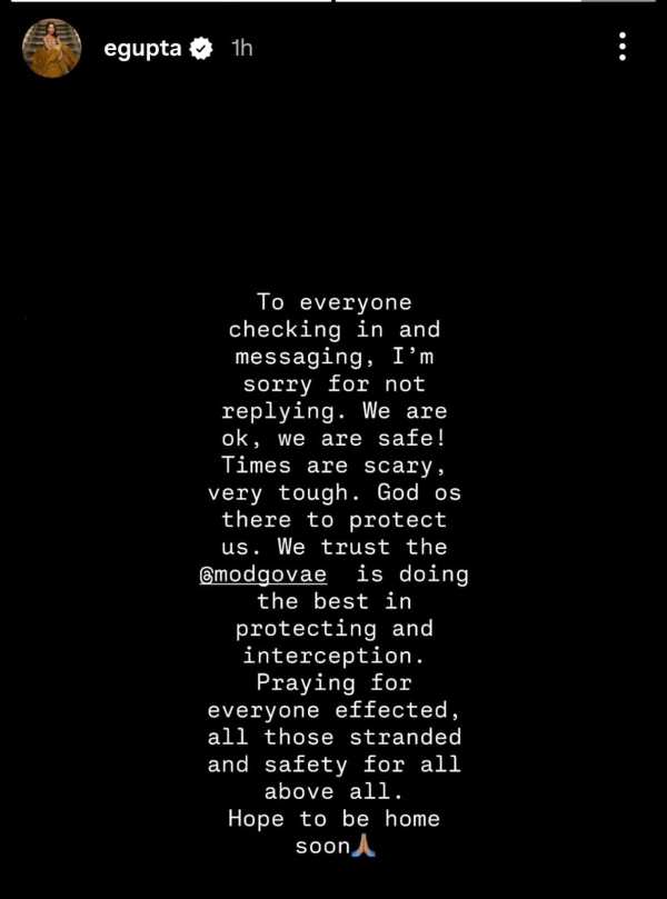 Esha's Insta Story