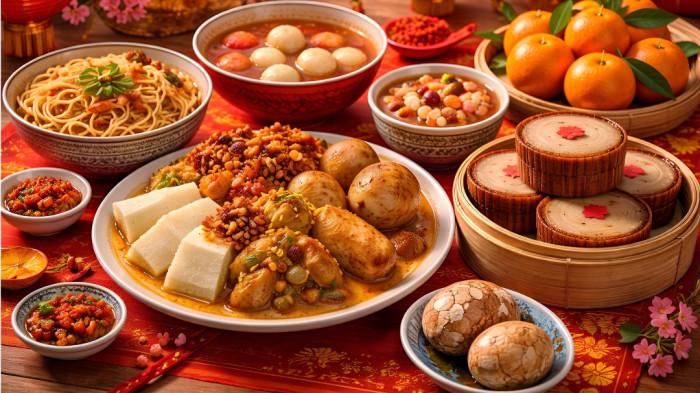 MAKANAN TRADISIONAL- Ada beberapa makanan tradisional yang sering disuguhkan saat momen Cap Go Meh. Beberapa diantaranya merupakan makanan akulturasi budaya Indonesia.