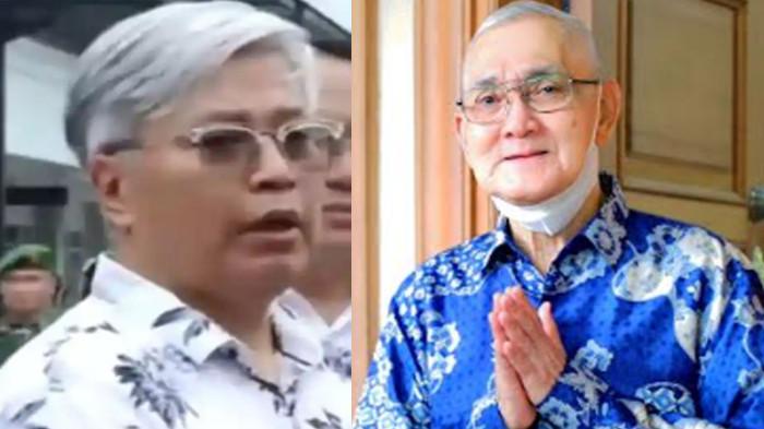 DUKA - Taufik Dwi Cahyono, anak ke-2 Wapres ke- Try Sutrisno menahan tangis saat menyampaikan wafatnya sang ayah. Taufik menjadi imam salat jenazah ayahnya.