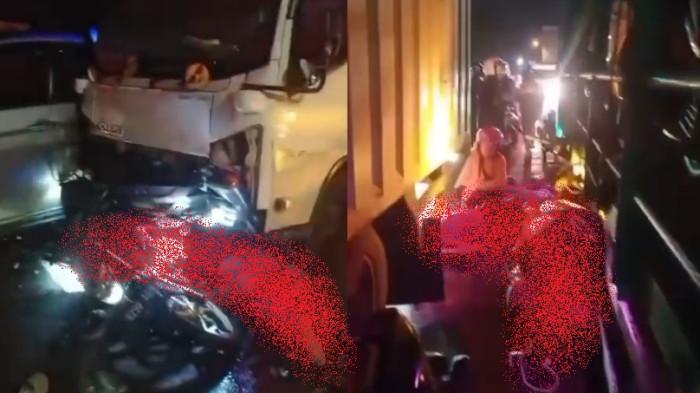 KECELAKAAN - Kejadian kecelakaan beruntun terjadi di Exit Tol Bawen, Selasa (3/3/2026). Kecelakaan yang diketahui terjadi sekira pukul 19.00 melibatkan 10 kendaraan.