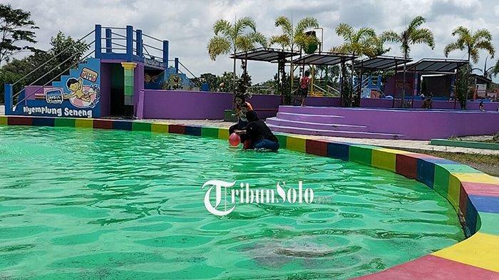 Objek Wisata Umbul Pluneng, Desa Pluneng, Kecamatan Kebonarum, Kabupaten Klaten, Selasa (5/10/2021).