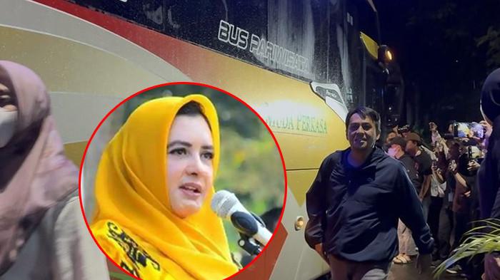 Bupati Pekalongan Fadia Arafiq bersama Sekda H.M Yulian Akbar bersama 9 orang lainnya yang terjaring dalam Operasi Tangkap Tangan (OTT) tiba di Gedung Merah Putih KPK, Jakarta, pada Selasa (3/3/2026) malam.