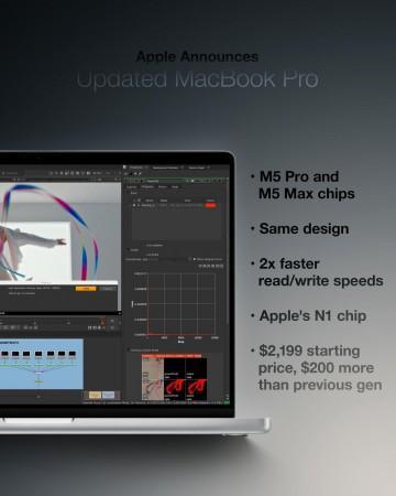 Apple introduces new MacBook Air, MacBook Pro with M5 and next-gen AI capabilities