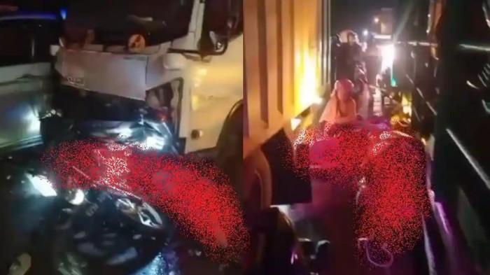 KECELAKAAN BERUNTUN - Kejadian kecelakaan beruntun terjadi di Exit Tol Bawen, Selasa (3/3/2026). Kecelakaan yang diketahui terjadi sekira pukul 19.00 melibatkan 10 kendaraan.