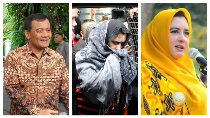 OTT KPK - Gubernur Jateng Ahmad Luthfi, Bupati Pekalongan Fadia Arafiq mengenakan rompi tahanan usai menjalani pemeriksaan pasca terjaring operasj tangkap tangan (OTT) di Gedung Merah Putih KPK, Jakarta, Rabu (4/3/2026), Bupati Pekalongan Fadia Arafiq sebelum ditangkap KPK.KPK resmi menahan Fadia Arafiq terkait pengadaan jasa outsourcing dan pengadaan lainnya di lingkungan Pemerintah Kabupaten (Pemkab) Pekalongan Tahun Anggaran 2023-2026.