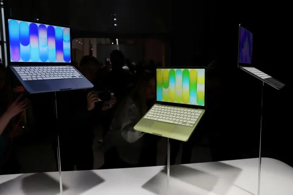 The MacBook Neo, Apple&rsquo;s new entry-level Mac laptop, during an event in New York City