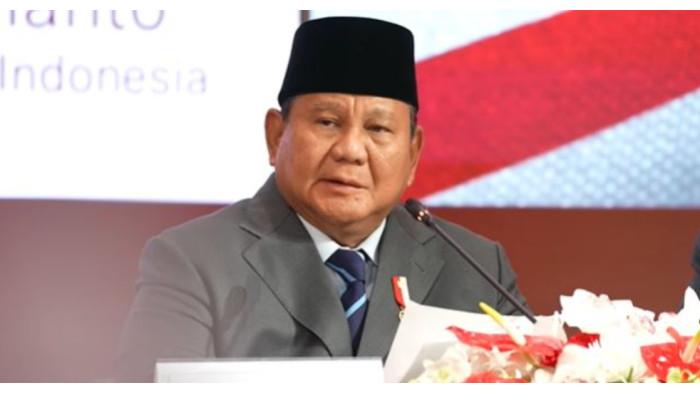 PRABOWO DI AS - Presiden Prabowo Subianto saat memberikan sambutan dalam acara Gala Iftar Business Summit di US Chamber of Commerce, Washington DC, AS, pada Rabu (18/2/2026) waktu setempat.