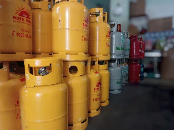 Cửa hàng gas ở phường An Hội Đông, TP HCM. Ảnh: Thi Hà