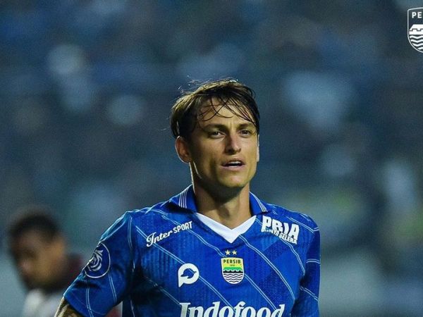 Stefano Beltrame, saat Persib vs PSM di Stadion GBLA, Senin (4/12/2023).