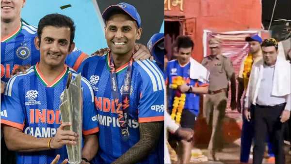 Uproar over T20 World Cup trophy being taken to Hanuman temple, Suryakumar Yadav and Gautam Gambhir did this
