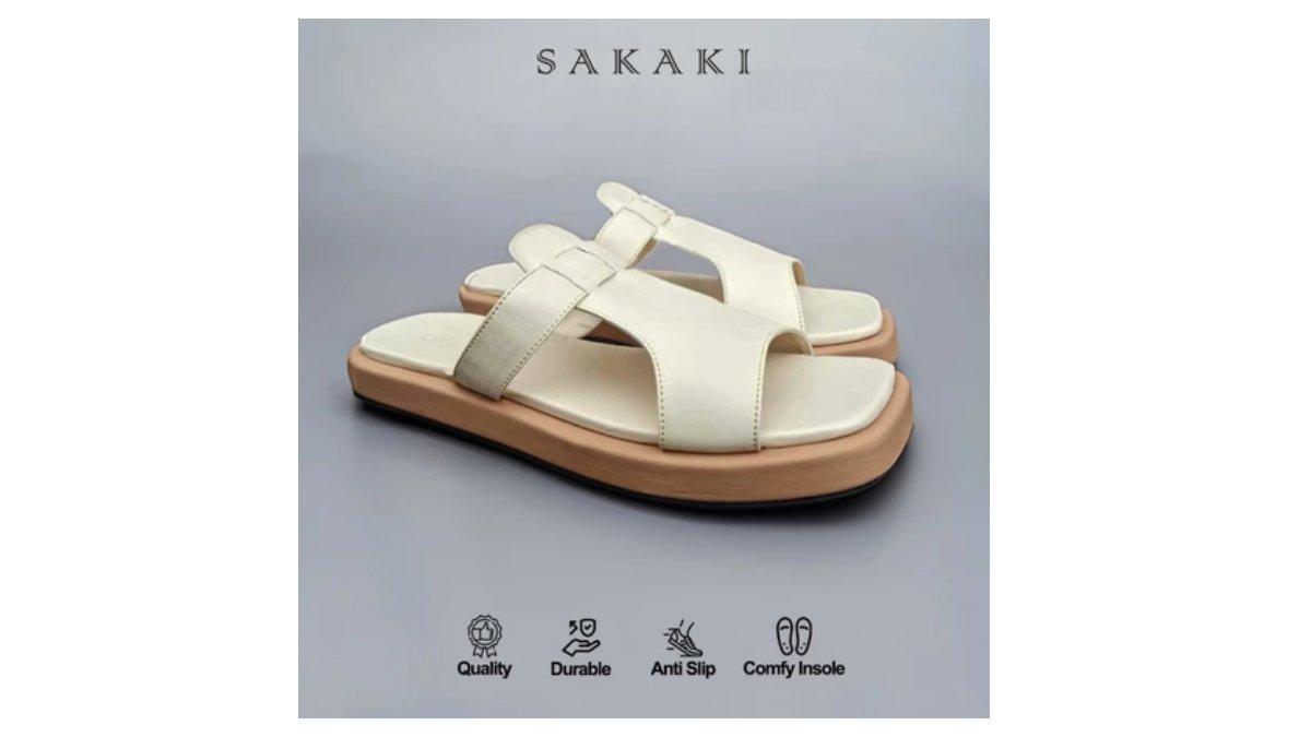 Ilustrasi rekomendasi sandal SAKAKI Fujisan untuk dipakai di Hari Raya