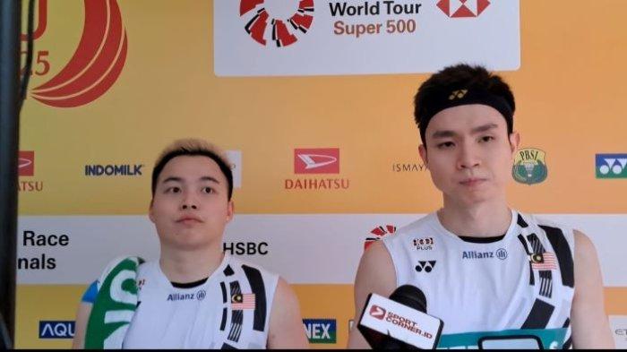 Ganda putra Malaysia, Aaron Chia/Soh Wooi Yik, di Istora Senayan, Selasa (21/1/2025) 