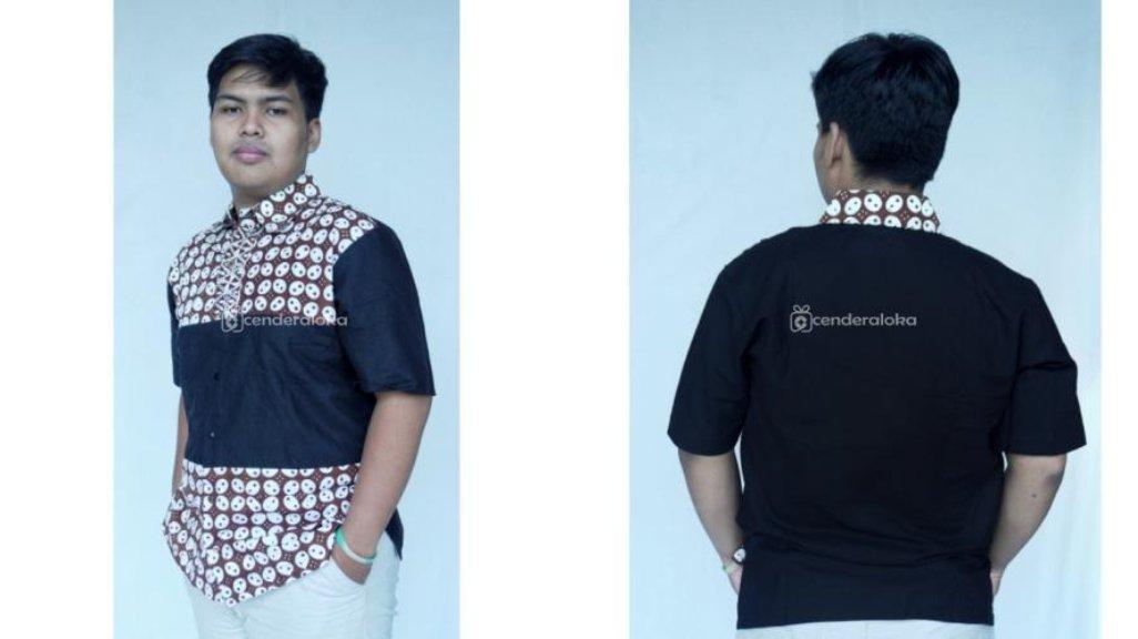 Kemeja Pria Katun Mix Batik Cap Seri Dewangga