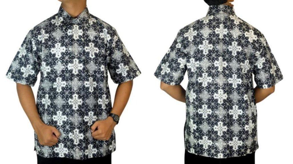 Kemeja Pendek Batik Pria Bahan Katun Primis