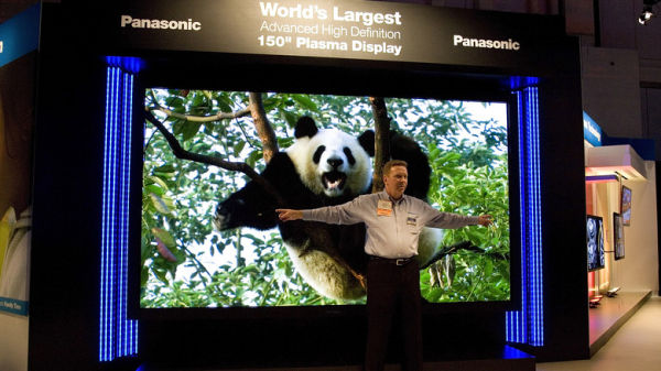 Panasonic showcasing a 150 inch Plasma TV at CES 2008