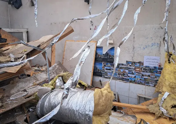 Aftermath of an air strike in Kabul