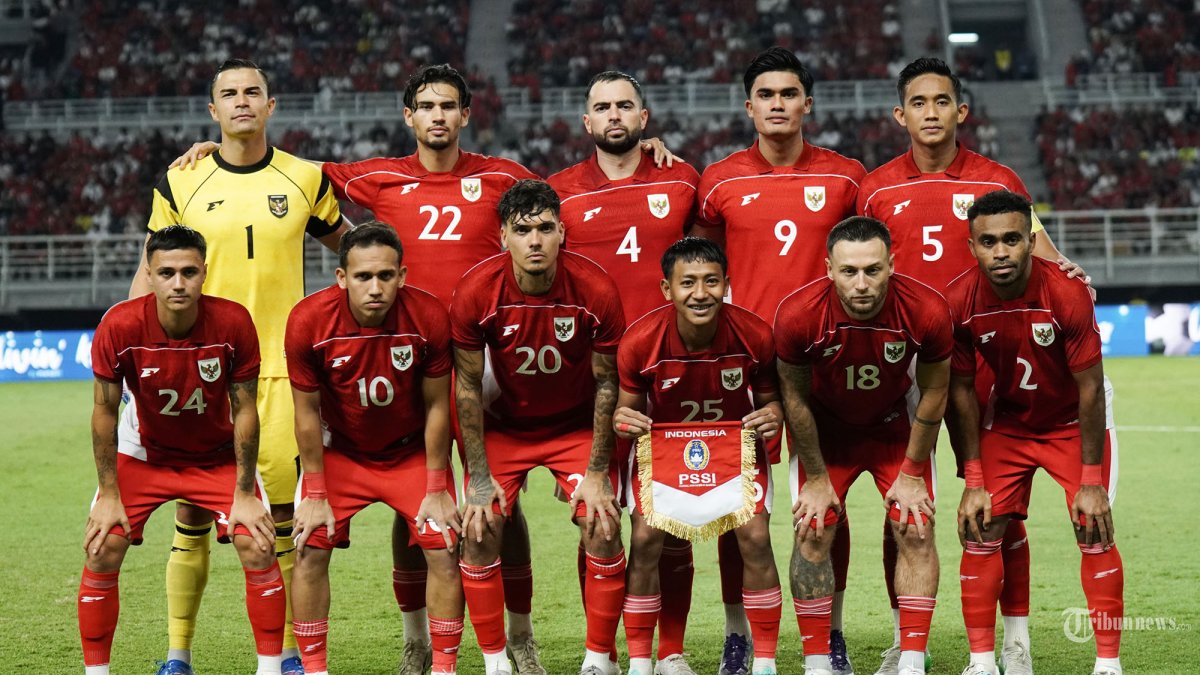 TIMNAS INDONESIA - Foto kesebelasan Timnas Indonesia saat melawan China Taipei dalam pertandingan FIFA Matchday di Stadion Gelora Bung Tomo, Surabaya, Jumat (5/9/2025) malam. Timnas Indonesia berhasil menang telak atas China Taipei dengan skor akhir 6-0. Tribun Solo/Muhammad Nursina