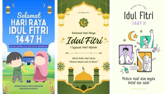 IDUL FITRI - Kumpulan gambar ucapan selamat Hari Raya Idul Fitri 2026 dengan desain menarik dan gratis untuk diunduh (download).
