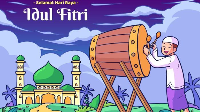 ILUSTRASI - Ilustrasi ucapan Lebaran Idul Fitri diunduh di Freepik, Selasa (17/3/2026).