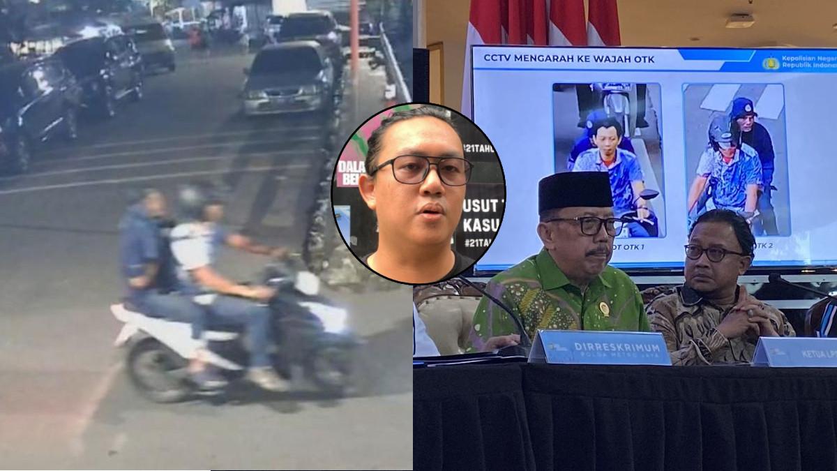 PELAKU TEROR DITANGKAP - Wajah terduga penyiram air keras terhadap Wakil Koordinator KontraS Andrie Yunus yang terekam kamera CCTV diungkap dalam konferensi pers di Mapolda Metro Jaya, Jakarta, Rabu (18/3/2026).