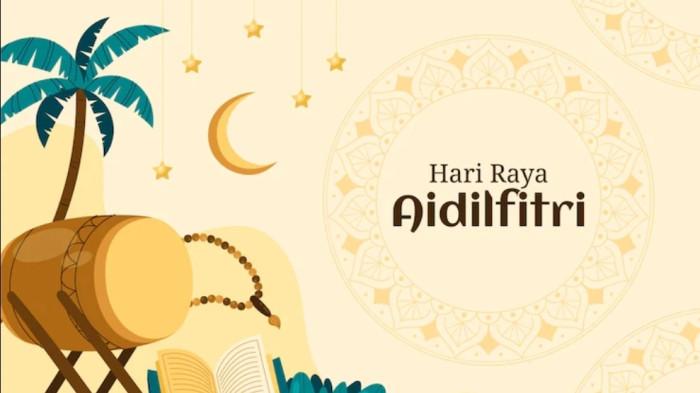Contoh kartu ucapan Idulfitri. (Freepik)