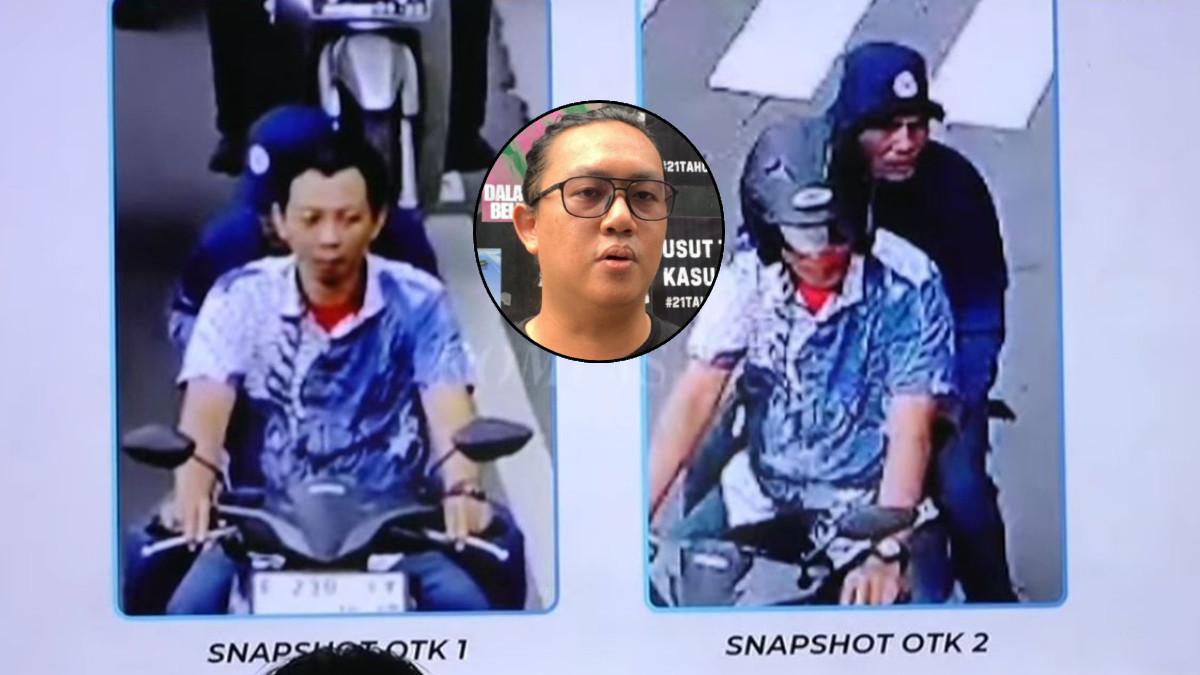 PELAKU TEROR DITANGKAP - Wajah terduga penyiram air keras terhadap Wakil Koordinator KontraS Andrie Yunus yang terekam kamera CCTV diungkap dalam konferensi pers di Mapolda Metro Jaya, Jakarta, Rabu (18/3/2026).