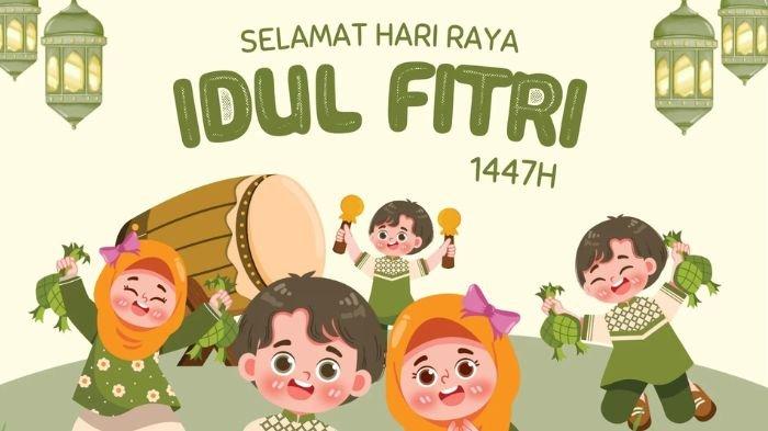 KARTU UCAPAN LEBARAN - Ilustrasi kartu ucapan Idul Fitri 2026. Pilih desain siap pakai, kirim ke grup WA atau jadikan story IG