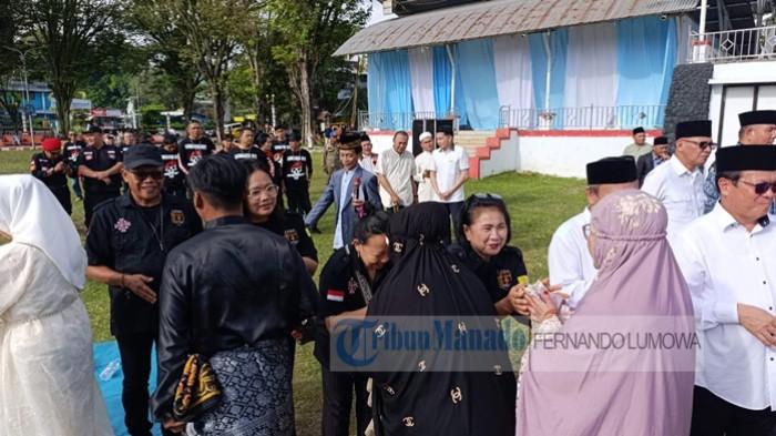 Panji Yosua GMIM, Legium Christum dan Brigade Permesta mengawal Salat Idul Fitri 1447 H