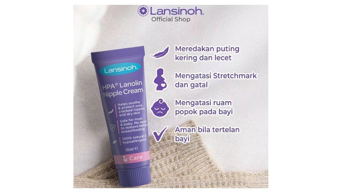 Ilustrasi manfaat dan kelebihan Lansinoh HPA Lanolin Nipples Cream 10 ml